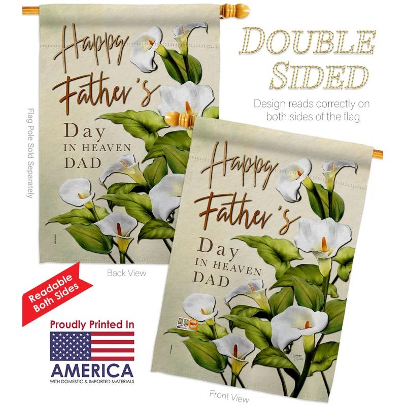 Breeze Decor Double Sided 40'' H x 28'' W Polyester Father's Day House Flag