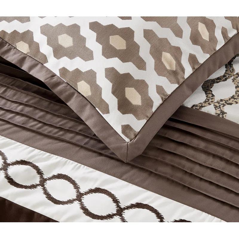 Nanshing America, Inc Caval 10 Piece Jacquard Comforter Set