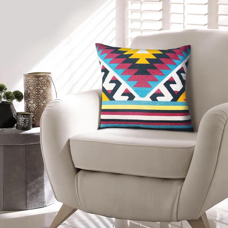 The Urban Port Abstract Cotton Blend Throw Pillow