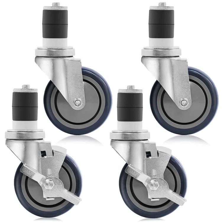 GRIDMANN 4" Caster Wheel Set for Commercial Prep Tables (Set of 4)