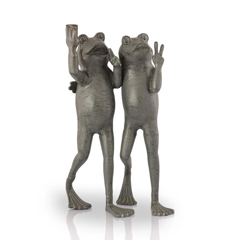 SPI Home Frog Aluminum Garden Statue
