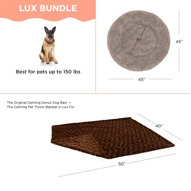 Best Friends By Sheri Best Friends by Sheri Bundle The Original Calming Lux Donut Cuddler Pet Bed/Throw