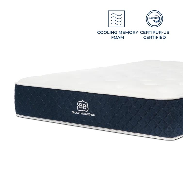 Brooklyn Bedding Brooklyn Standard 12" Medium Hybrid Mattress with Cooling Cover