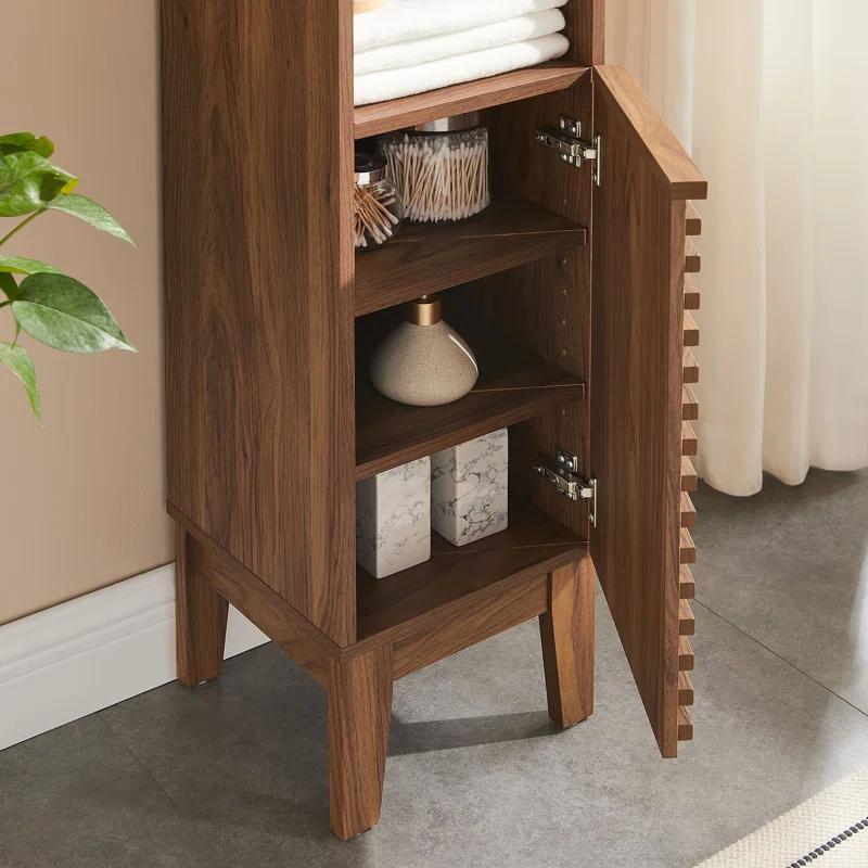 Modway Render Tall Narrow Bathroom Storage Cabinet