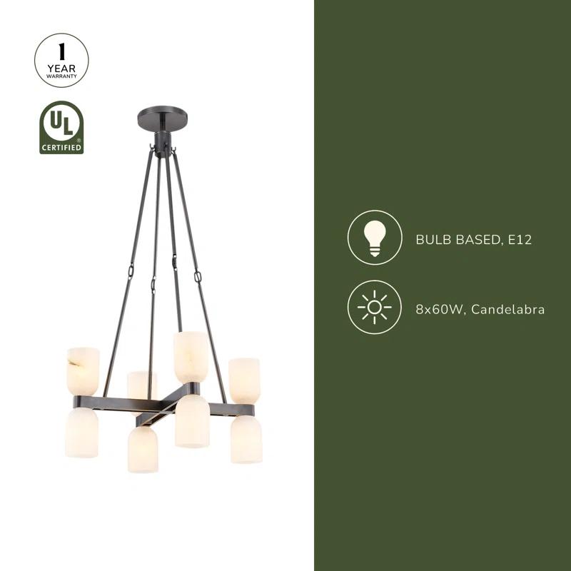 Lucian 8 - Light Modern Linear Chandelier