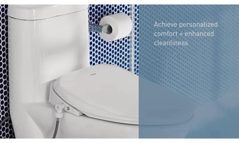 2-Series Non-Electronic Bidet Seat for Elongated Seats in White