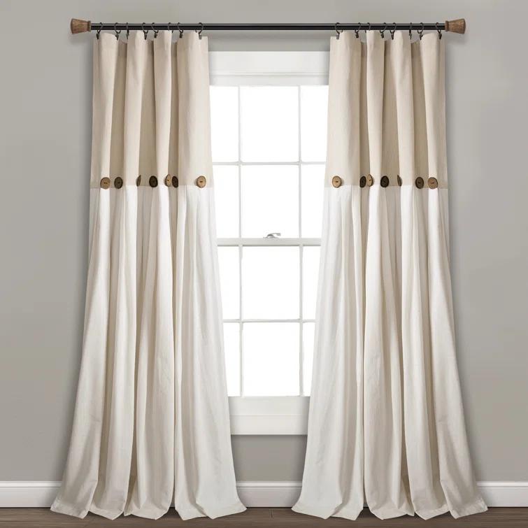 Lush Decor Beckham Semi Sheer Curtain Single Panel