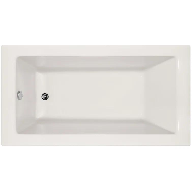 Hydro Systems Designer Sydney 60" x 30" Alcove Soaking Acrylic Bathtub SYD6030ATO-WHI-LH-WOV.PN
