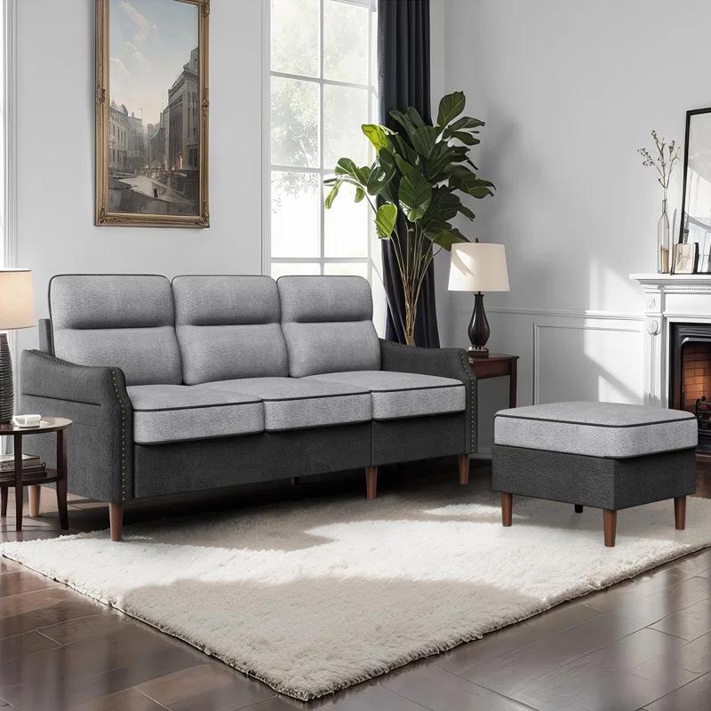 78" Sectional L Shaped Sofa Couch