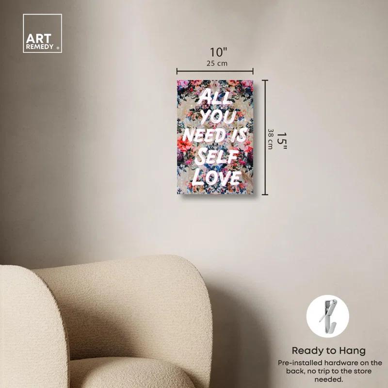 Art Remedy All You Need is Self Love Canvas Trend Pink Wall Art by Art Remedy