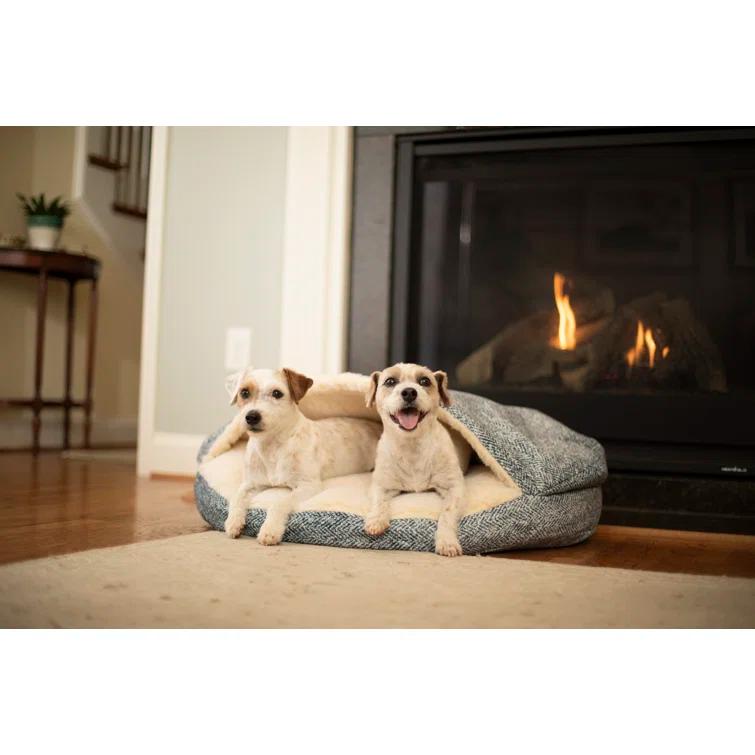 Snoozer Pet Products Snoozer Premium Mircosuede Cozy Cave Hooded Dog Bed