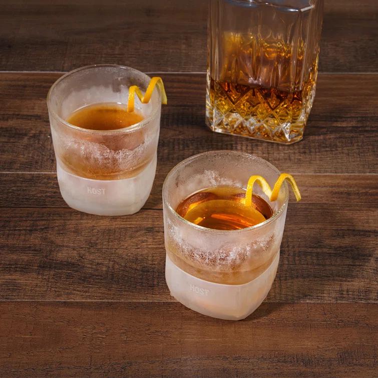 Glass Whiskey FREEZE Cooling Cup (Set of 2)