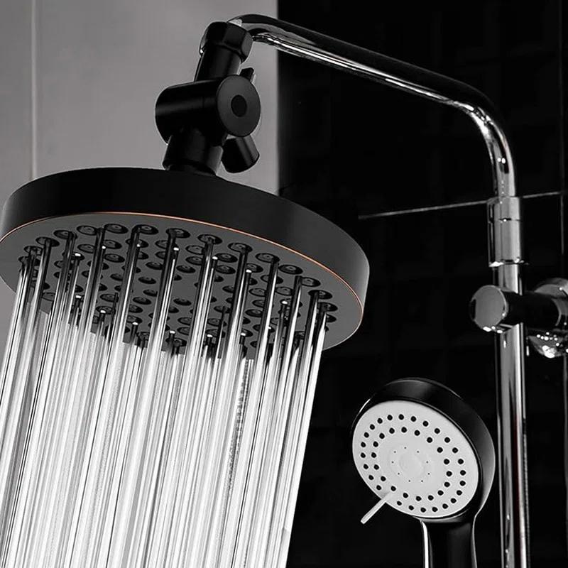 JASODI F09DHPYG9D 6 Inch High Pressure Rainfall Showerhead for Bath - Adjustable Swivel Shower Head