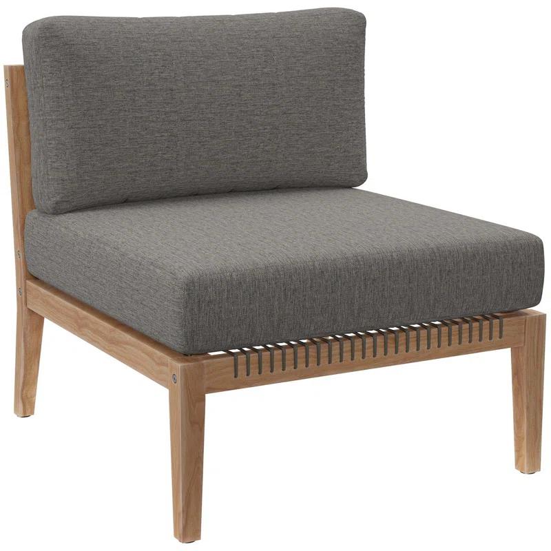 Modway Modway Clearwater Outdoor Patio Teak Wood 6-Piece Sectional Sofa