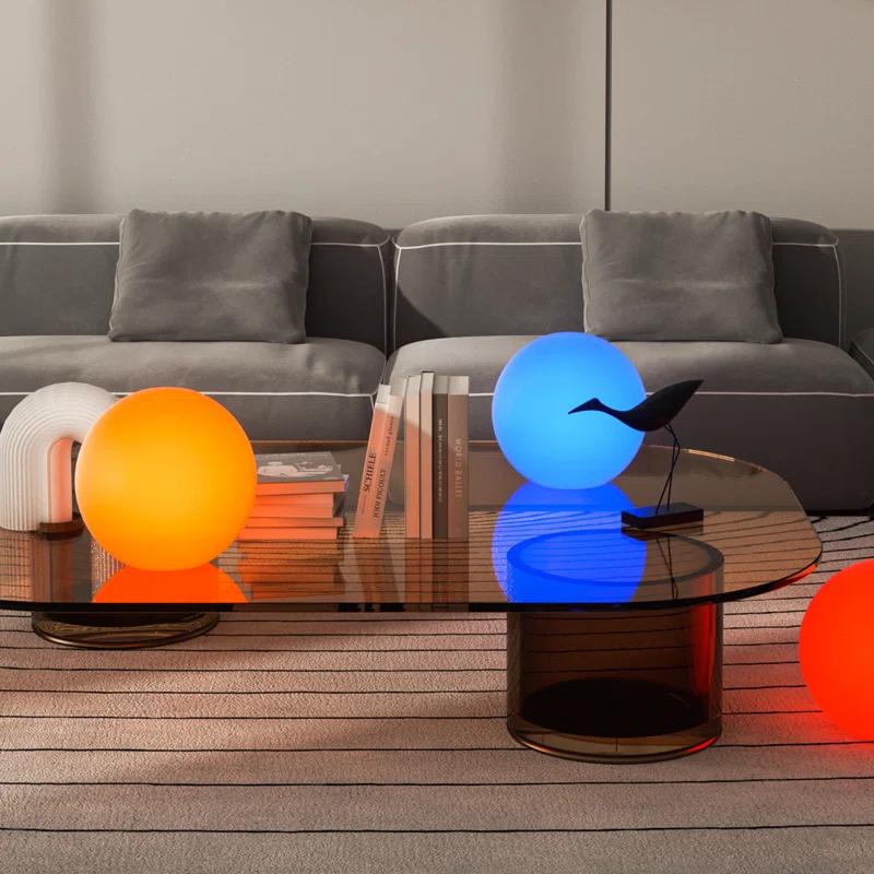 MoNiBloom LED Ball Light, 16 Color Rechargeable Night Light Dimmable Mood Lamp with Remote for Party Bar Decor