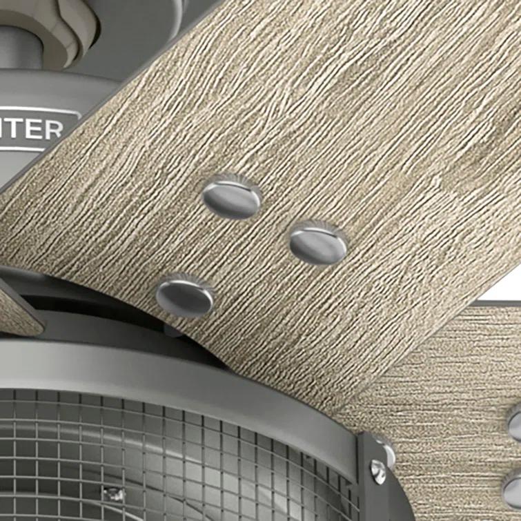 Hunter Fan 52" Houston 6 - Blade Ceiling Fan With LED Light Kit And Handheld Remote