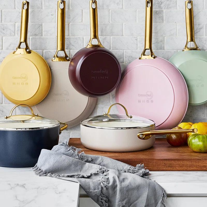 GreenPan ™ Reserve Taupe 10-Piece Ceramic Non-Stick Cookware Set with Bonus Cookbook