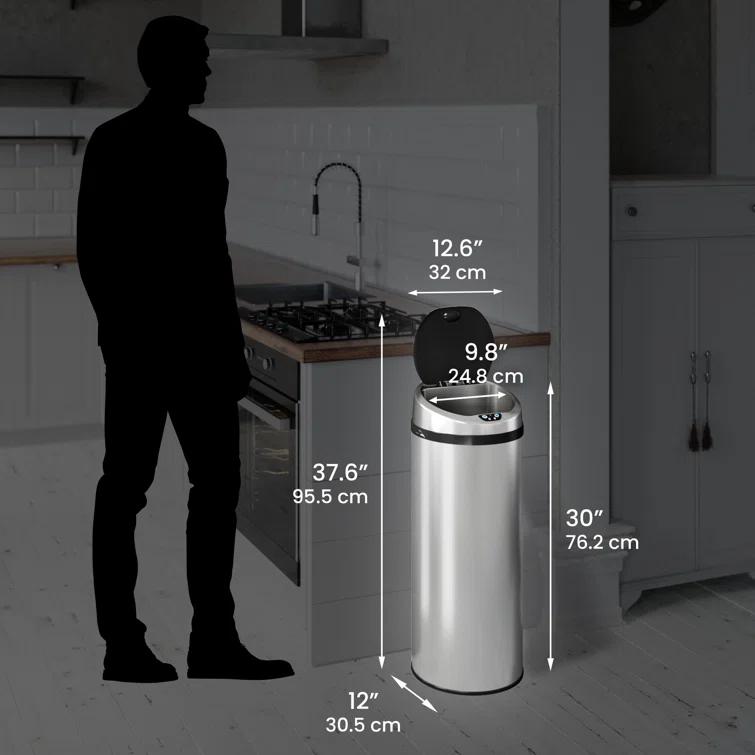 iTouchless Erlandson Stainless Steel 13 Gallon Motion Sensor Trash Can
