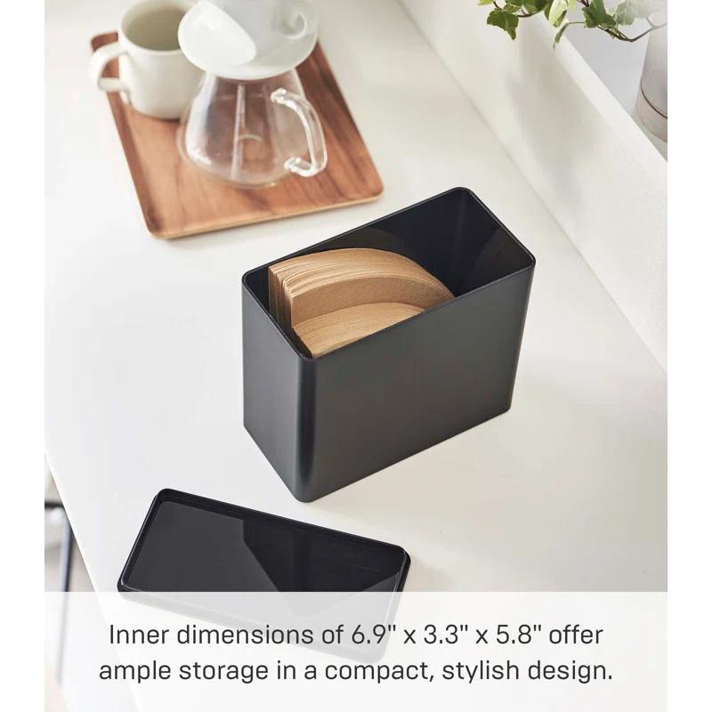 Yamazaki Home Coffee Filter Case, Polypropylene, Lid