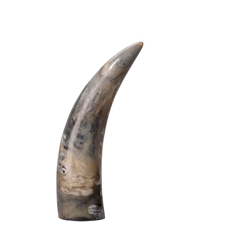 3 Piece Variegated Horn Sculpture Set
