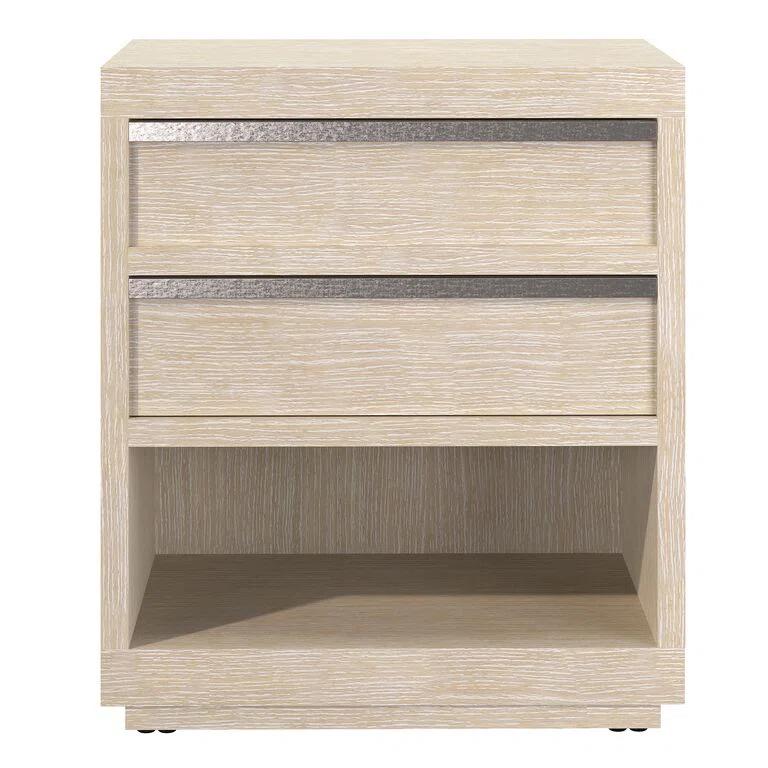 Solaria 2 - Drawer Solid Wood Nightstand in Dune