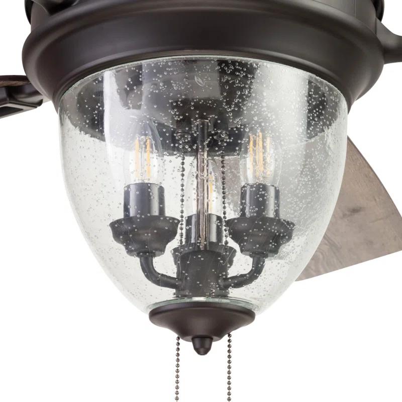 Honeywell Glencrest 52" 5 Blade Damp Rated Ceiling Fan LED Light Kit Included