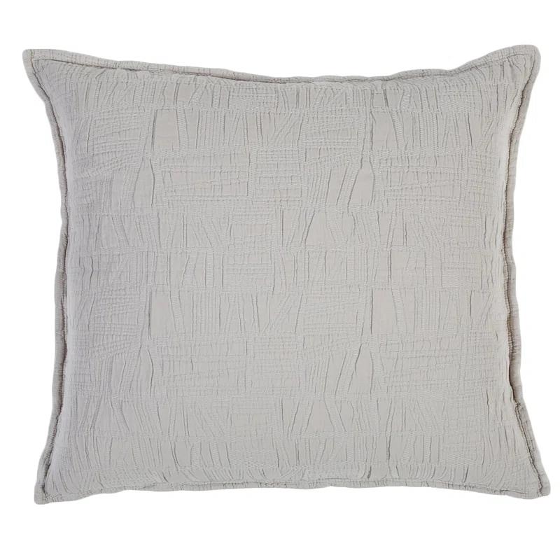 Harbour Cotton Matelassé Euro Sham by Pom Pom at Home - Taupe