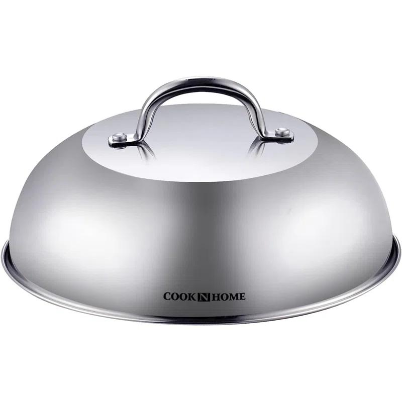 Cook N Home Cook N Home Stainless Steel Lid Griddle Accessories - 12 Inch Round Basting Cover
