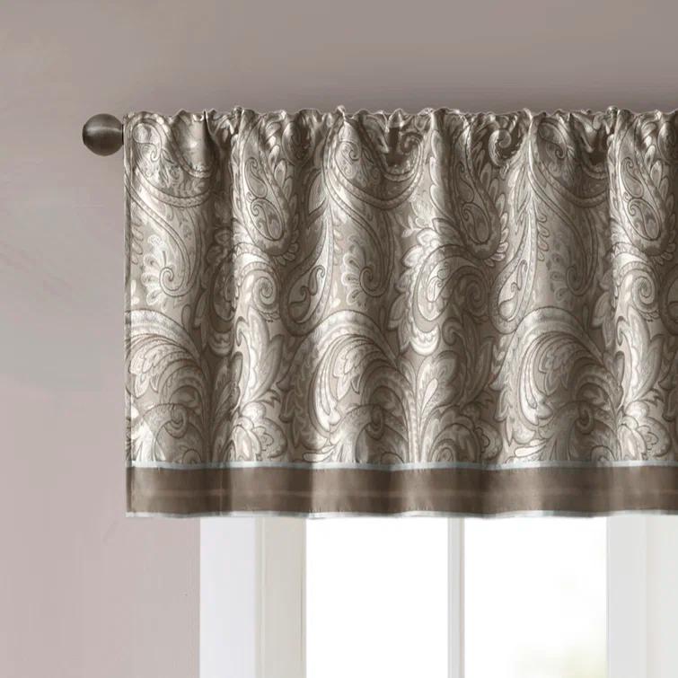 Madison Park Aubrey Jacquard Single Window Valance