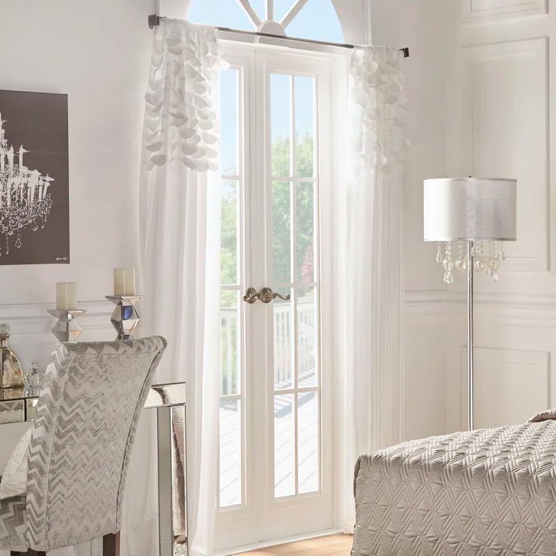 Lush Decor Avery Polyester Semi Sheer Curtain Pair (Set of 2)