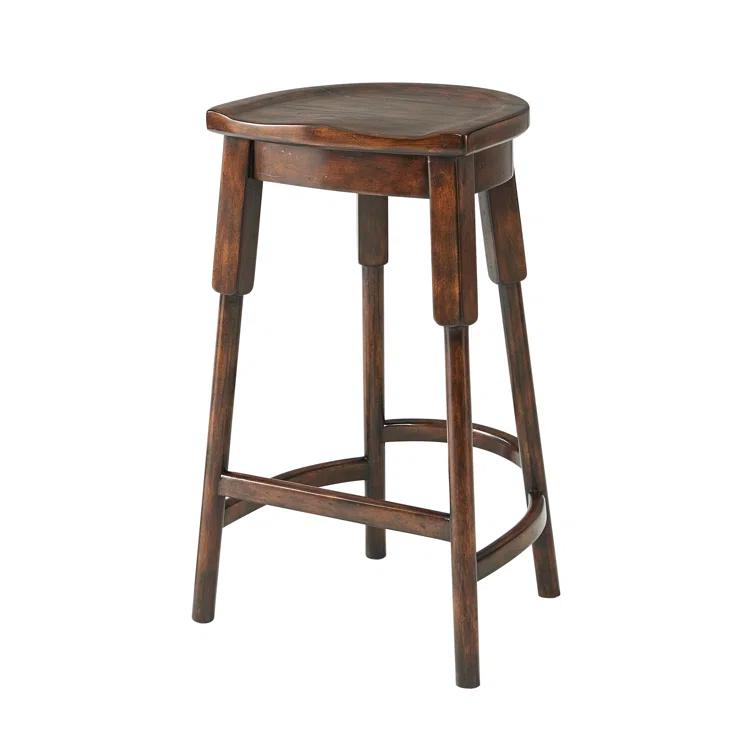 Theodore Alexander The English Inn Solid Wood Counter Stool
