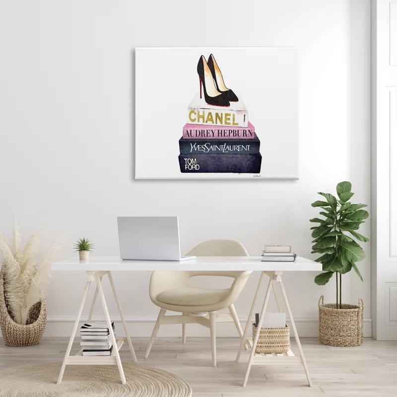 Stupell Industries " Glam Fashion Book Set Black Pump Heels " by Amanda Greenwood
