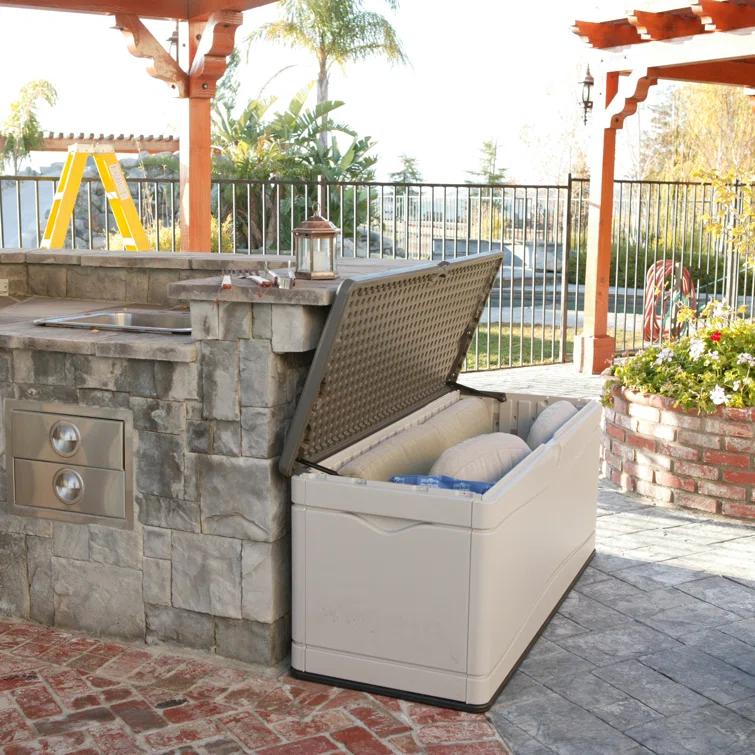 Lifetime Lifetime 60'' W 130 Gallons Water Resistant Polyethylene Plastic Lockable Deck Box
