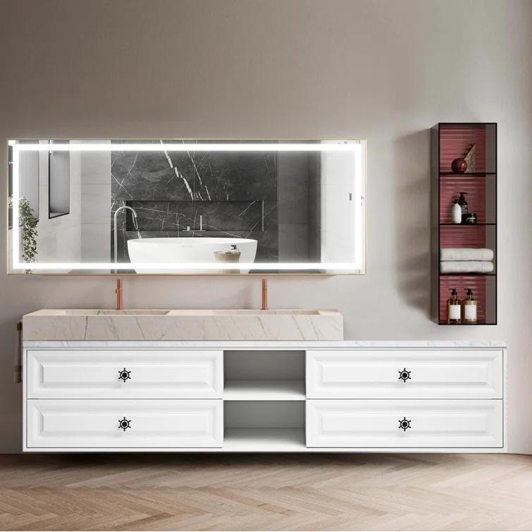AMANI Eleen 96 In. W X 23 In. D X 22 In. H Bath Vanity Cabinet Without Top