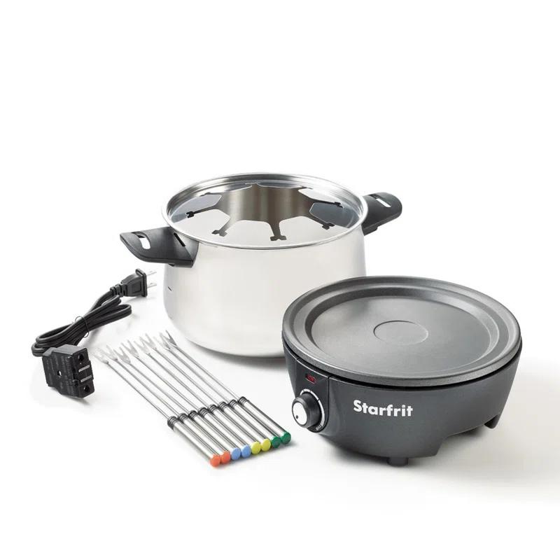 Starfrit 3.17 qt. Electric Stainless Steel Fondue Pot