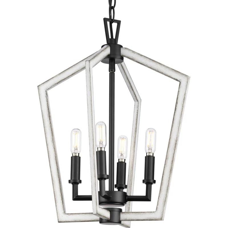 Progress Lighting 4 - Light Dimmable Square / Rectangle Chandelier