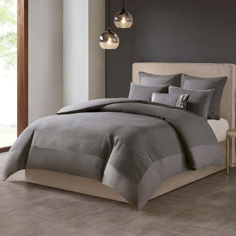 N Natori N Natori Hanae Cotton Blend Yarn Dyed Comforter Set