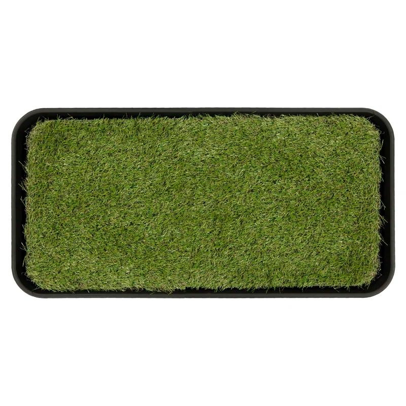 Ottomanson Pet Training Non-Slip Indoor/Outdoor Tray with Reusable Grass Pad