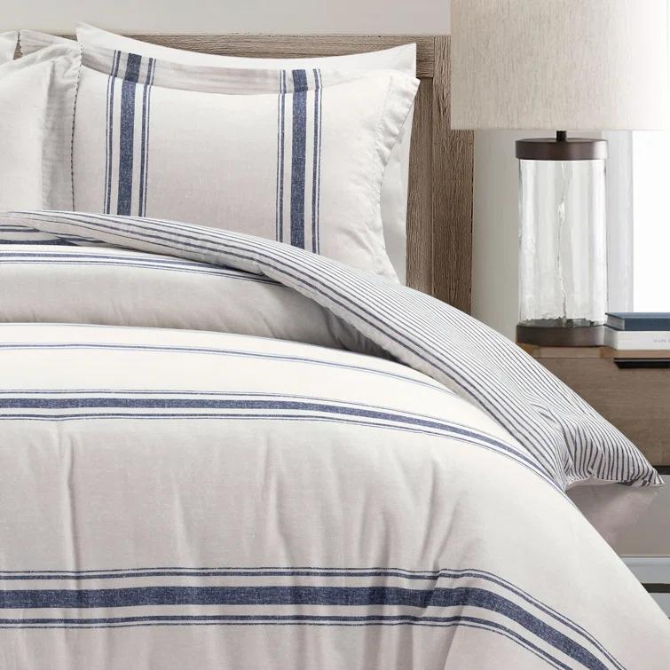 Standard Cotton 460 TC Reversible 3 Piece Duvet Cover Set