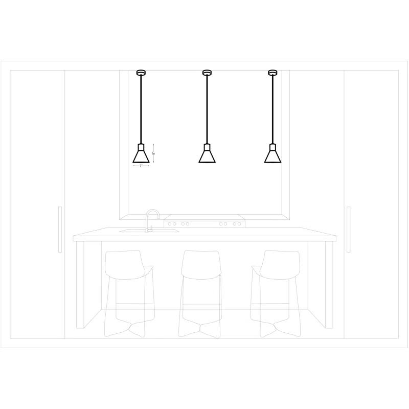Byers Single Light Metal Dimmable Pendant