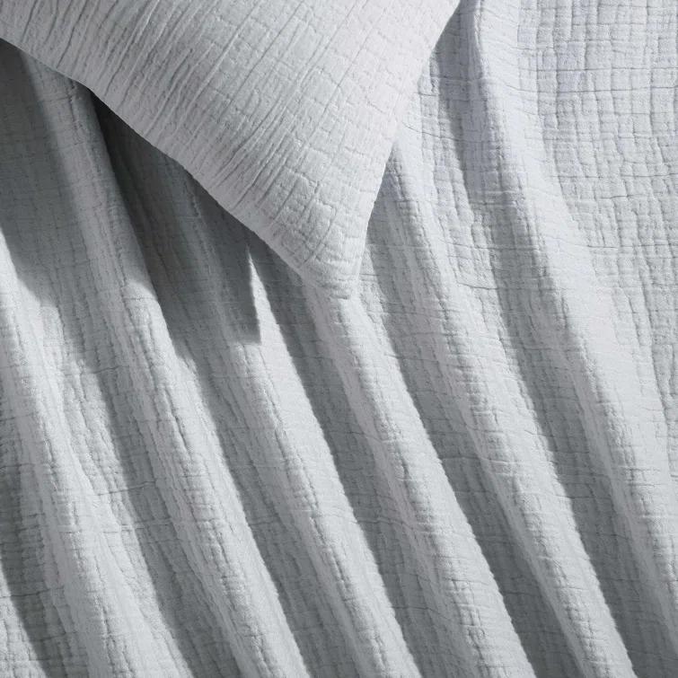 Calvin Klein Calvin Klein Washed Texture Solid Cotton Duvet Cover Set