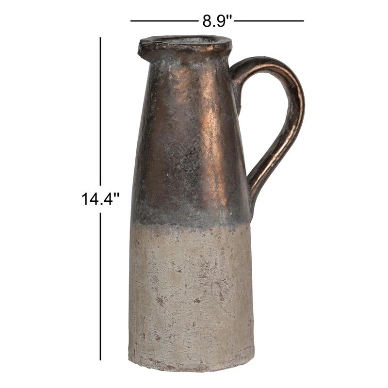 Libra Sienna Brown Ceramic Decorative Bottles