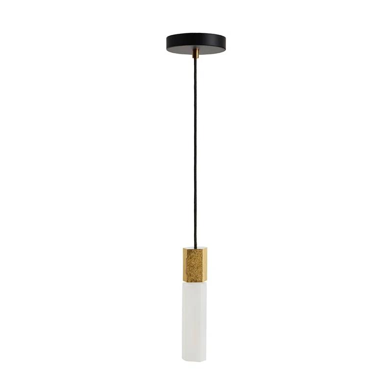 Tala Basalt Single Pendant Light - Brass