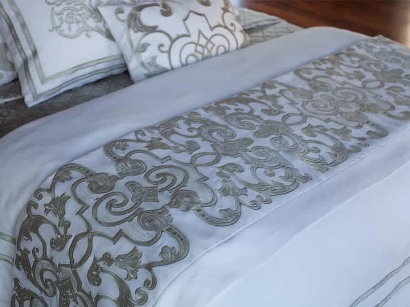 Lili Alessandra Mozart Embroidered Throw Blanket