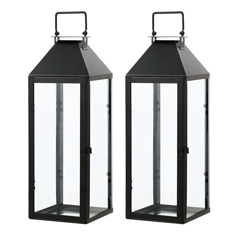 Safavieh Ruane 17.5'' No Power Source Required / Manual Outdoor Lantern (Set of 2)