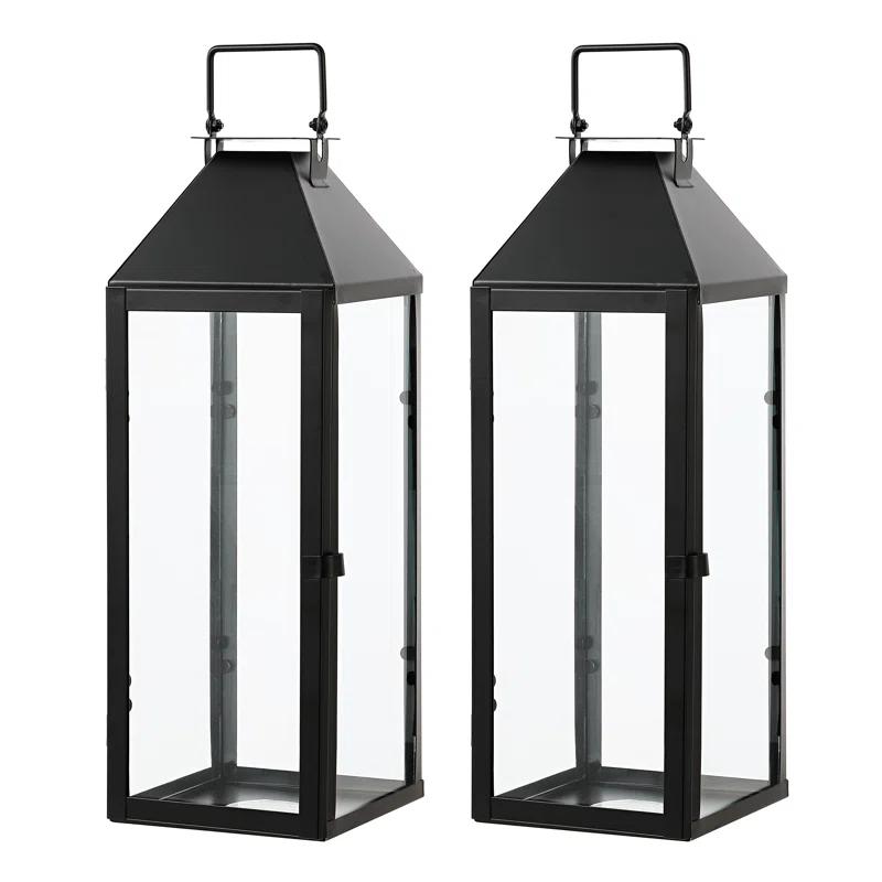 Safavieh Ruane 17.5'' No Power Source Required / Manual Outdoor Lantern (Set of 2)