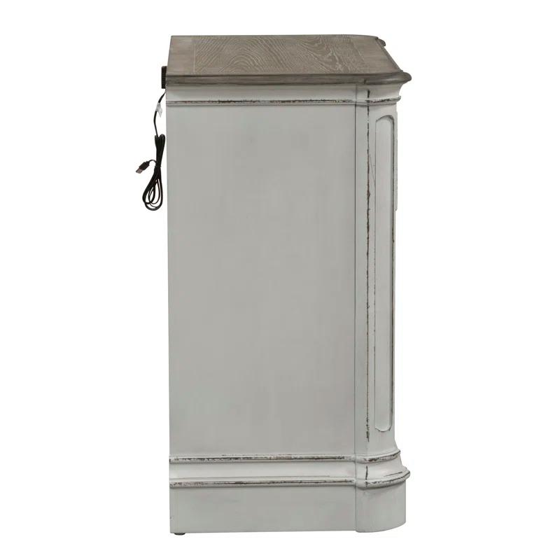 Laurel Foundry Modern Farmhouse® Colchester 3 Drawer w/ Charging Station - Antique White