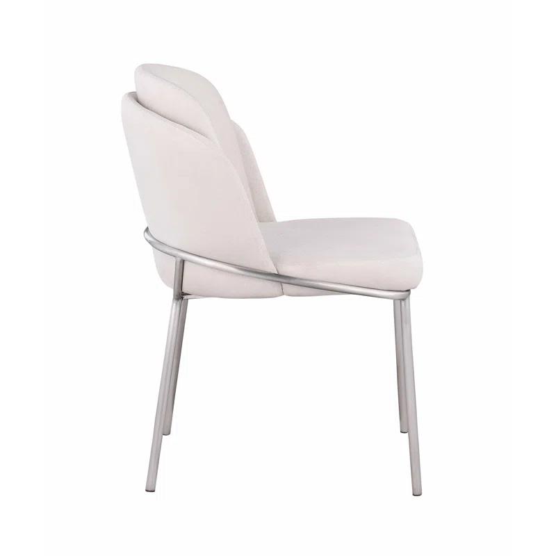 Contemporary Double-layered Curved Back Side Chair