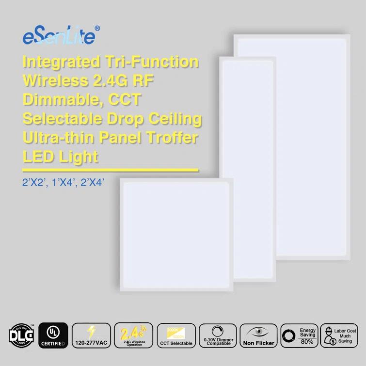 eSenLite Dimmable Square Troffer Ceiling Light
