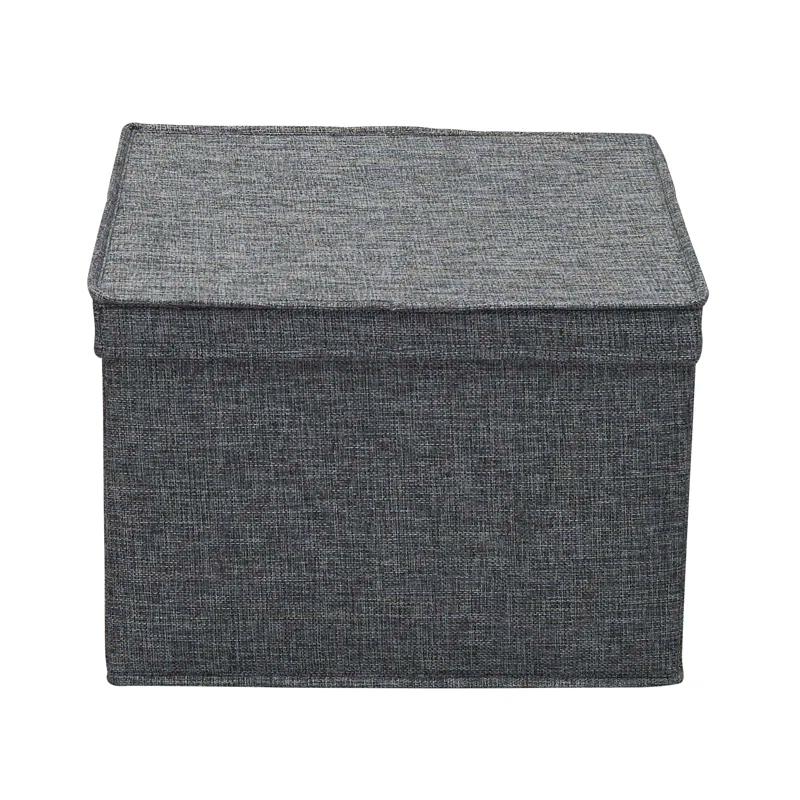 Household Essentials Household Essentials Wide Storage Box Fabric Bin (Set of 2)